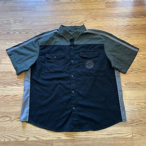 Men’s Harley Davidson Button Down Short Sleeve Shirt Sz 3XL